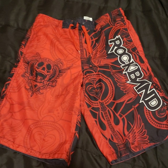 Rock Band swimming trunk size 14/16 - Picture 1 of 3